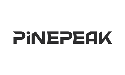Pinepeak-logotyp med texten 'Pinepeak'.