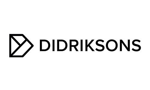 Didriksons logotyp med en pil och en cirkel.