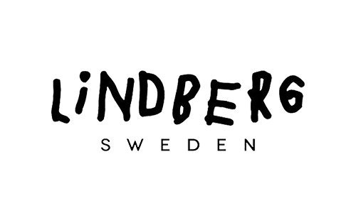 Lindberg-logotyp med texten 'SWEDEN'.